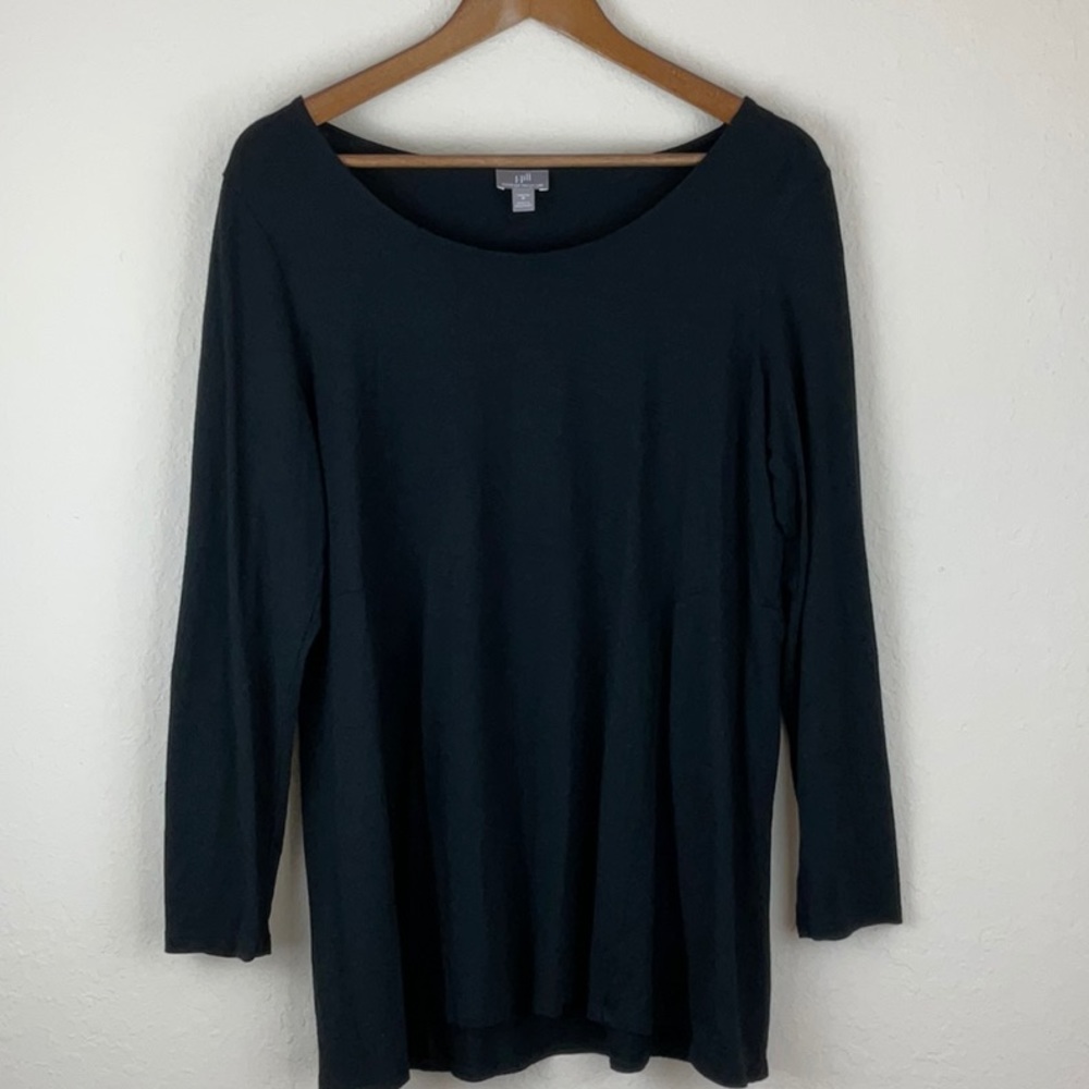 J. Jill Wearever Collection Black Pullover Top Blouse
